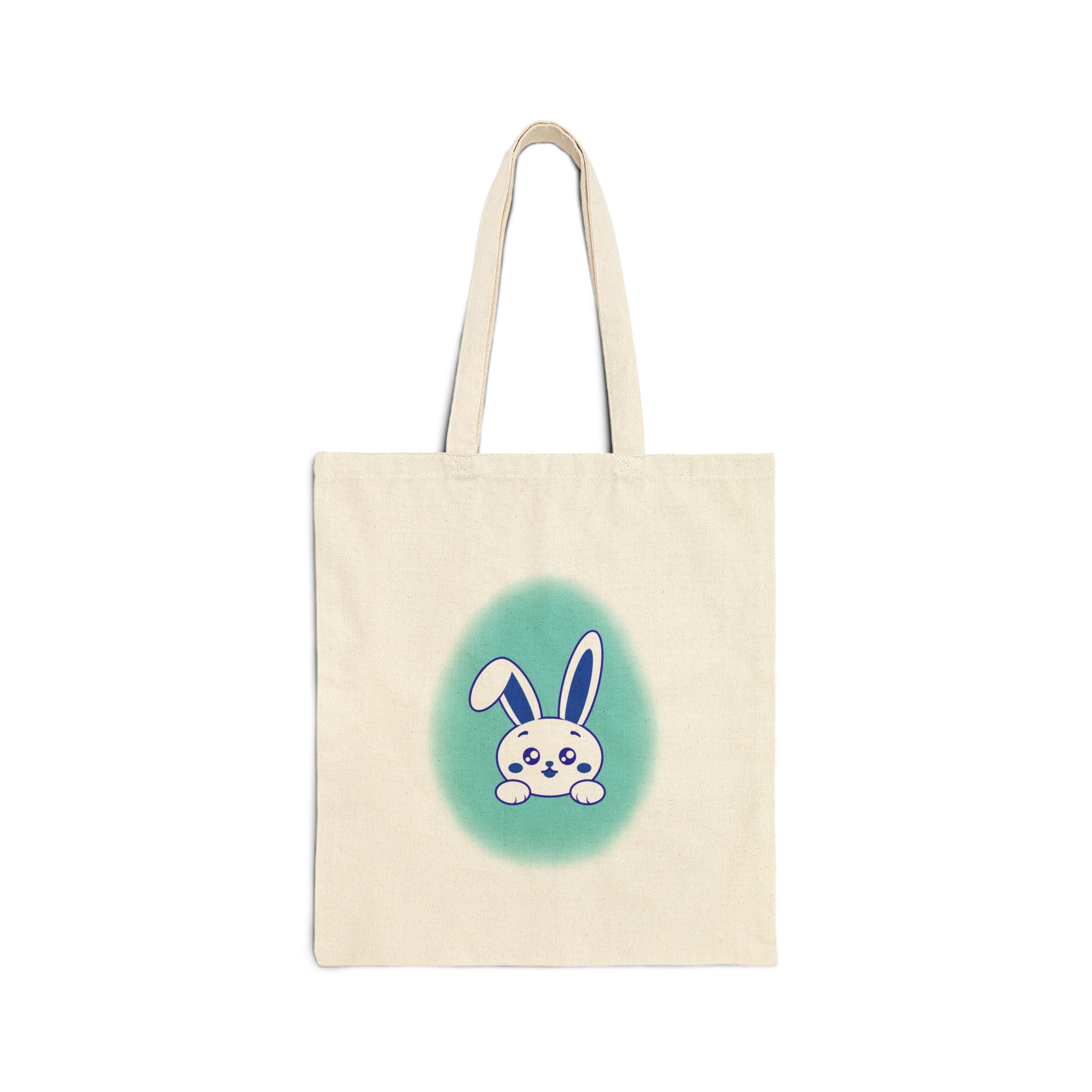 Happy Easter Canvas Tote Bag – Minimalist  Design Reusable Bag