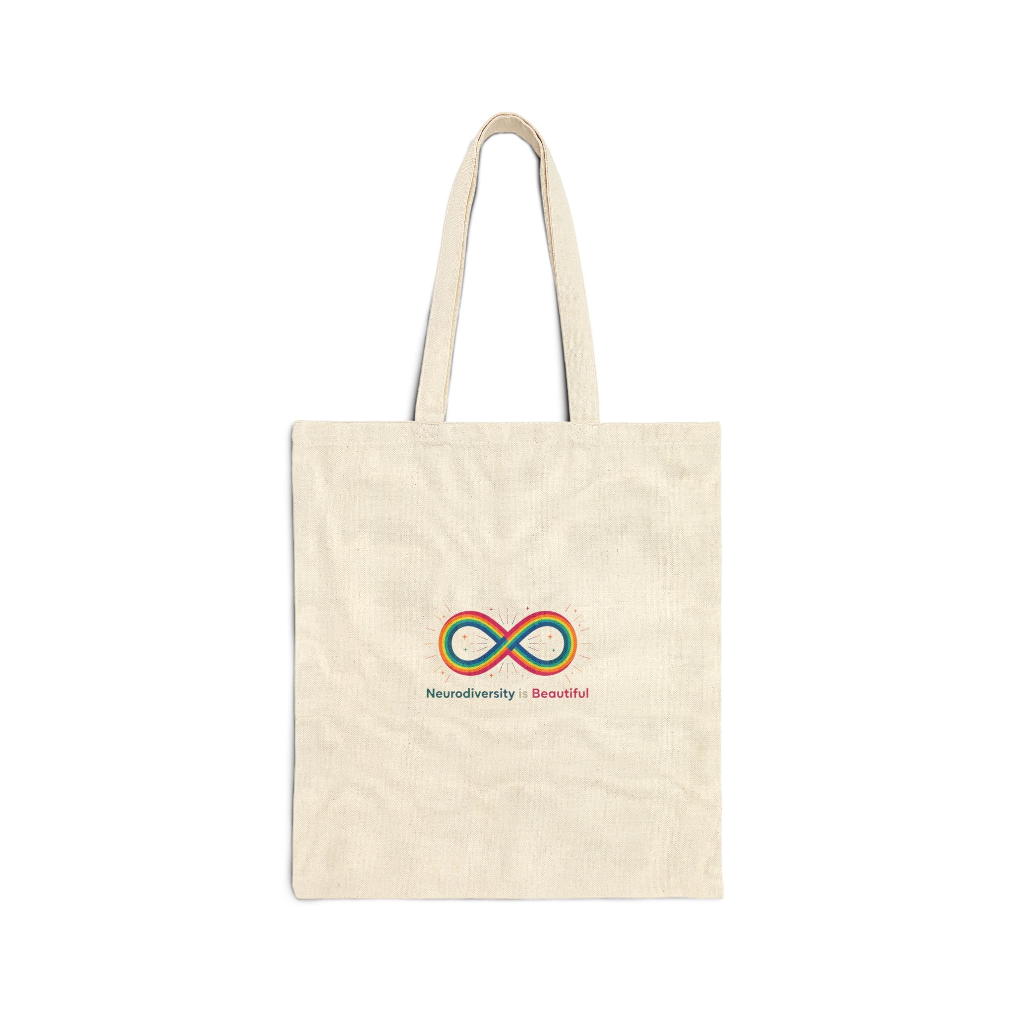 Neurodiversity Infinity Symbol Tote, Neurodivergent Autistic Pride, Autism Acceptance Canvas Tote
