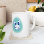 Happy Easter Blue Rabbit Mug | Cute Bunny Ceramic 11oz