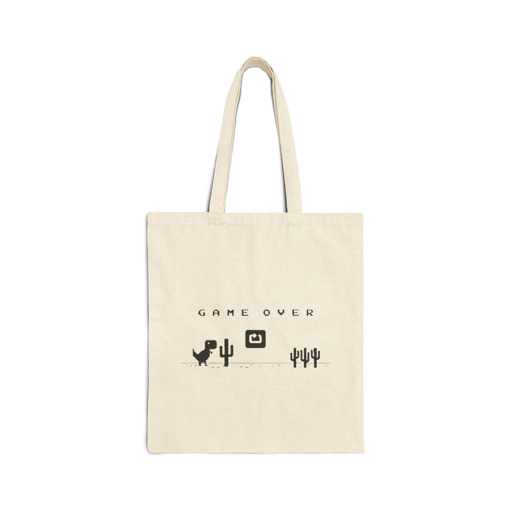 No Internet, Game Over 🦖 Dinosaur Tote Bag - a nostalgic and stylish everyday essential inspired by the classic offline game