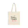 Happy Easter Canvas Tote Bag – Minimalist  Design Reusable Bag