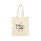 Happy Easter Canvas Tote Bag – Minimalist  Design Reusable Bag