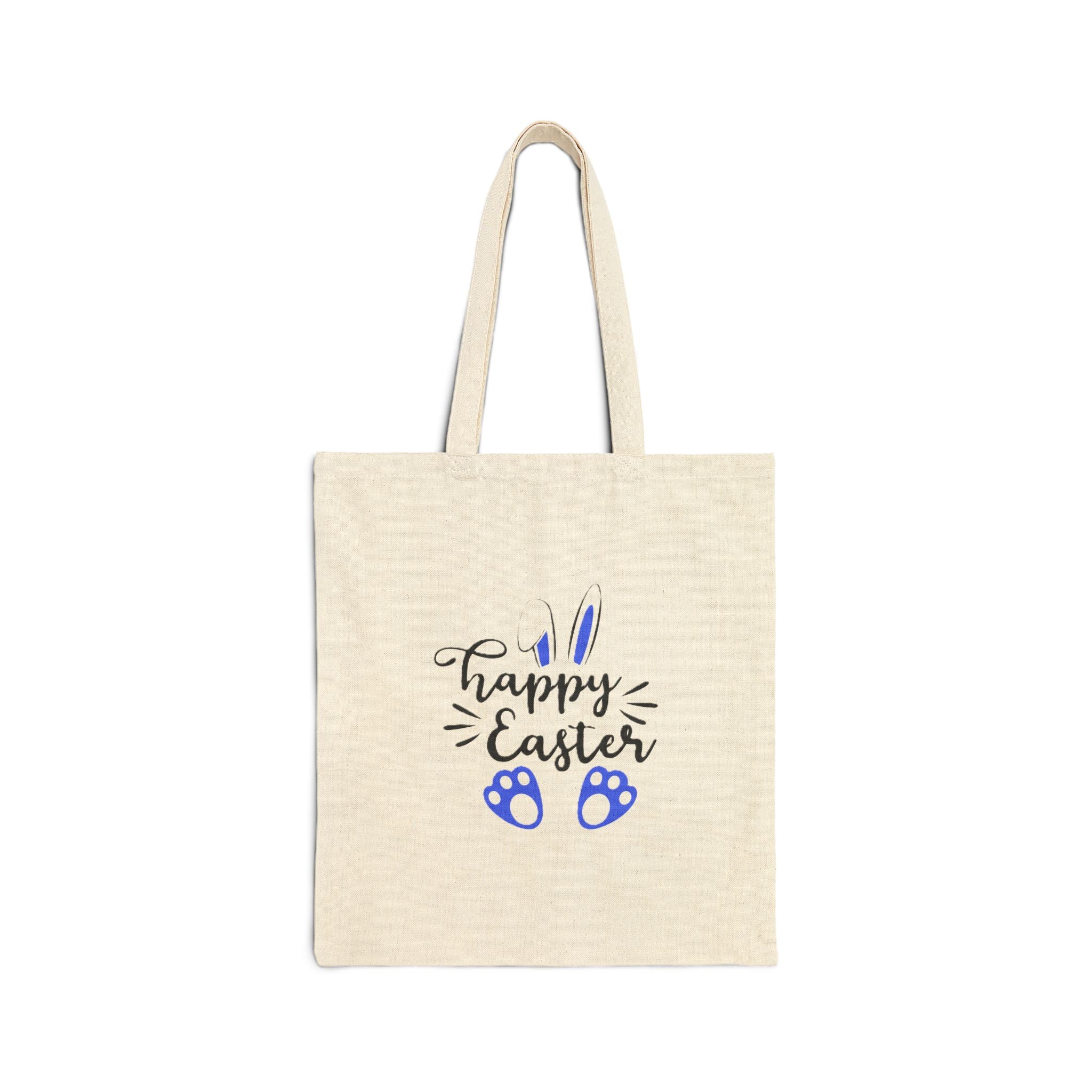 Happy Easter Canvas Tote Bag – Minimalist  Design Reusable Bag