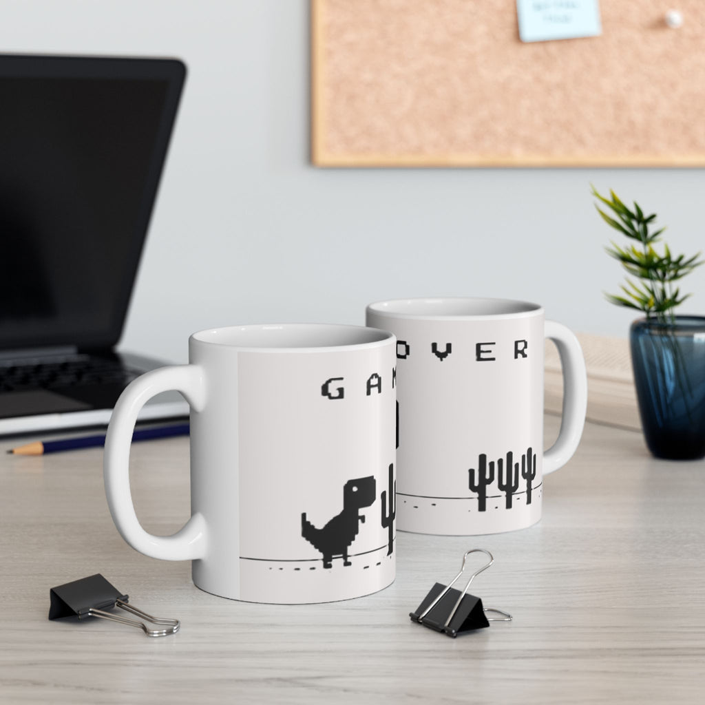 No Internet Game Over Mug 🦖 | Ceramic 11oz