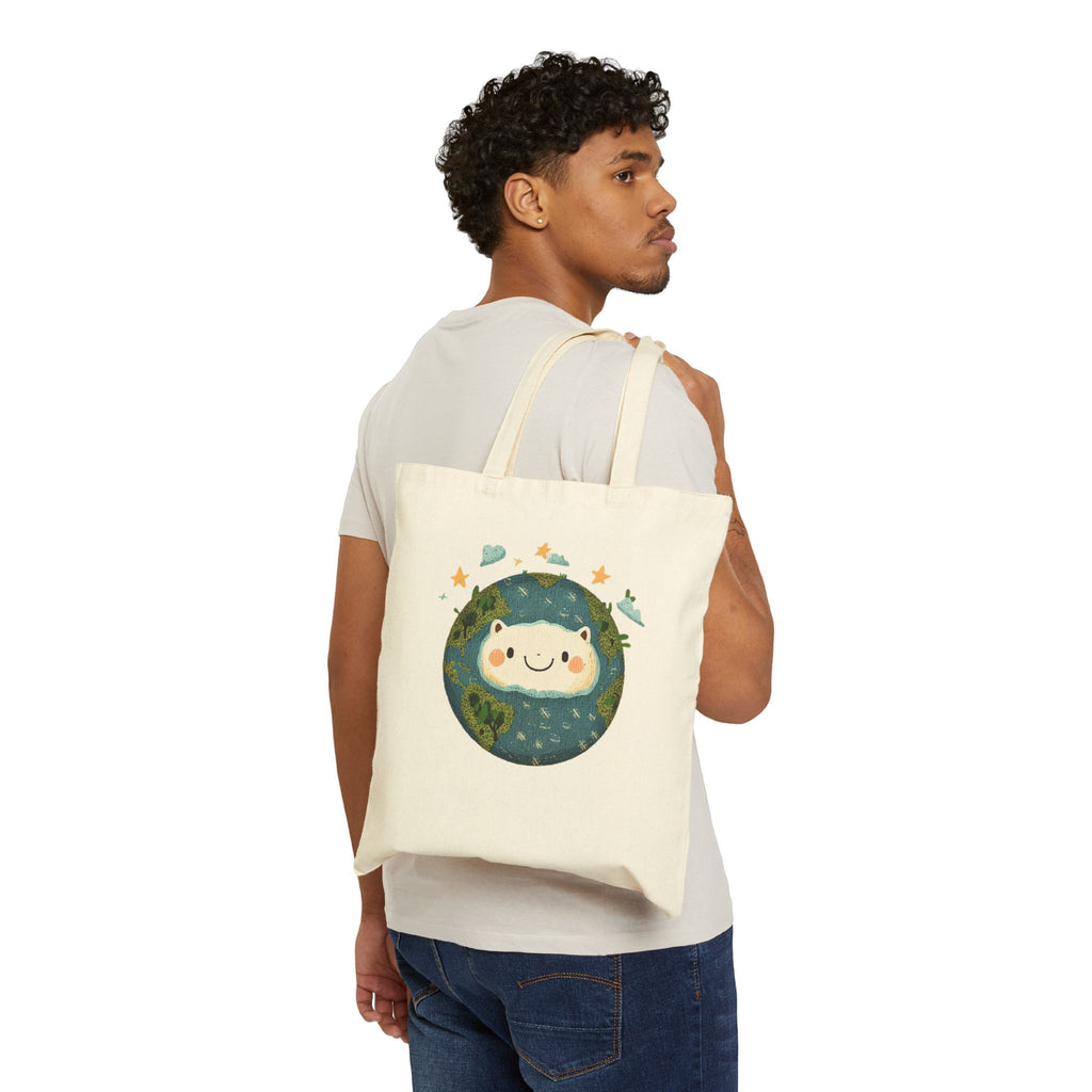 Earth Day “There Is No Planet B” Infinity Symbol Tote, Eco Awareness Canvas Tote
