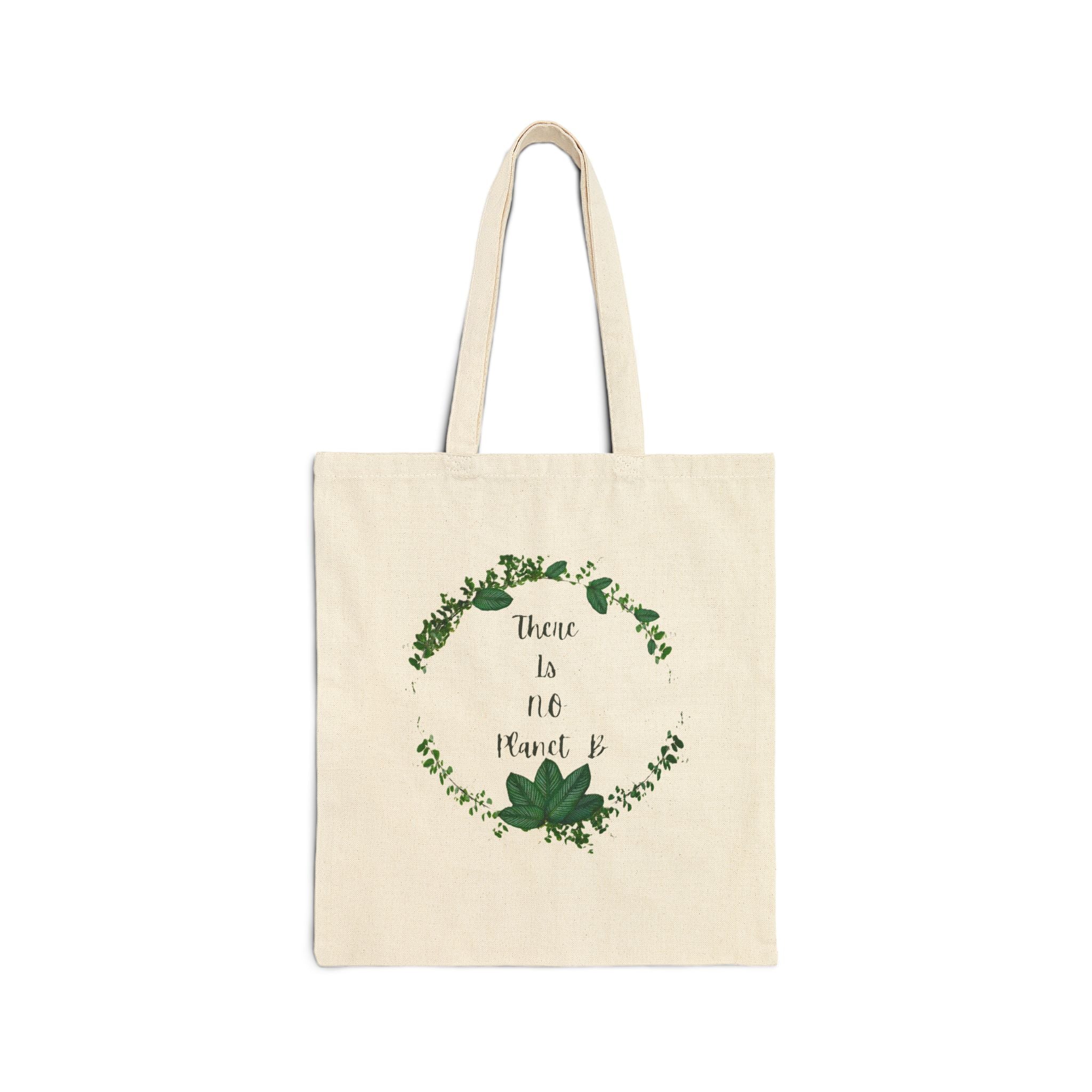 Earth Day “There Is No Planet B” Infinity Symbol Tote, Eco Awareness Canvas Tote
