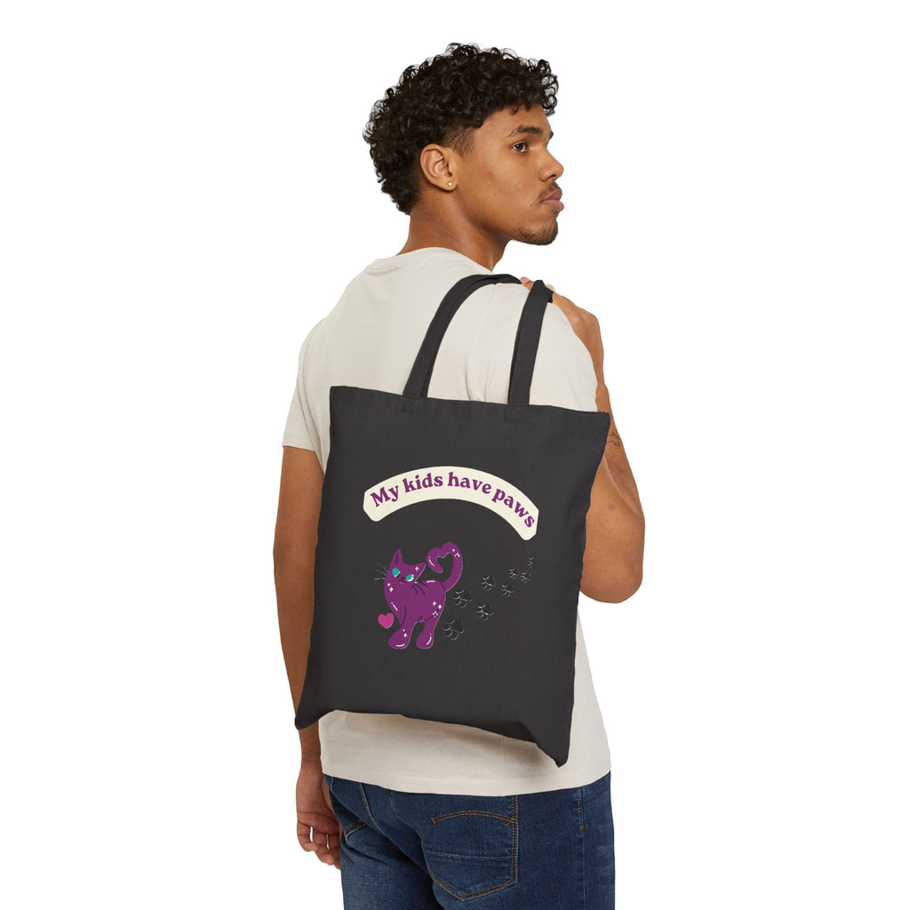 “My Kids Have Paws” Cat Parent Tote Bag — a heartwarming and stylish everyday essential