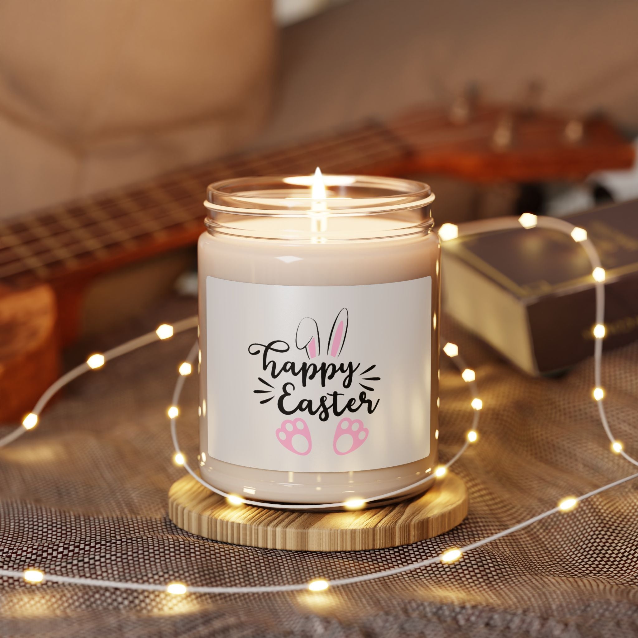 Pink Happy Easter Soy Candle, 9oz | Spring Pastel Gift Candle
