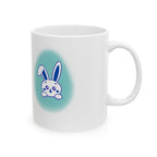Happy Easter Blue Rabbit Mug | Cute Bunny Ceramic 11oz